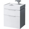 Комплект мебели + раковина LAUFEN KARTELL 4.0755.2.033.631.1+ 8.1033.4.757.112.1 (595x455x615мм), цвет глянцевый белый