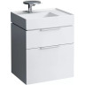 Комплект мебели + раковина LAUFEN KARTELL 4.0755.2.033.631.1+ 8.1033.4.757.112.1 (595x455x615мм), цвет глянцевый белый