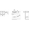 Мини-раковина LAUFEN LIVING SQUARE 50х38 см, c отверстием для смесителя