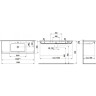 Раковина LAUFEN LIVING 130x48 белый глянцевый