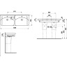 Раковина подвесная двойная LAUFEN PALACE 130x48
