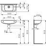 Раковина подвесная LAUFEN PRO B 50х25 справа
