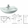 Раковина подвесная LAUFEN PRO B 55x44