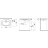 Раковина полувстраиваемая LAUFEN IL BAGNO ALESSI ONE 75x52