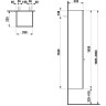 Шкаф - пенал подвесной LAUFEN CASE FOR PALACE 165x35 петли справа, белый глянцевый