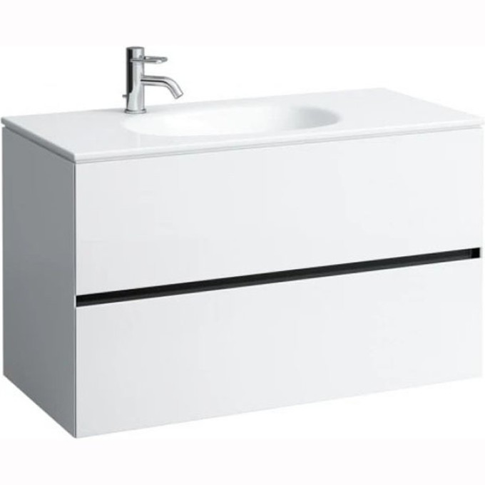 Шкафчик с 2 ящиками LAUFEN PALOMBA COLLECTION для раковины 817806, без розетки, цвет STONE GREY
