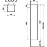 Шкафчик высокий LAUFEN PALACE 4 полки стеклянные, петли слева 350x335x1650 мм, белый