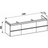 Тумба под раковину LAUFEN PALACE 150x38 белый матовый