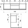 Тумба под раковину LAUFEN PALACE 150x47 белый