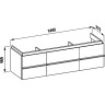 Тумба под раковину LAUFEN PALACE 150x47 белый