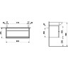 Тумба под раковину LAUFEN PALACE 89x46 мелованный дуб