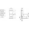 Унитаз LAUFEN MIMO напольный + бачок LAUFEN MIMO, подводка сбоку сзади