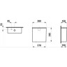 Унитаз напольный LAUFEN KARTELL 660 x 370 x 440 mm, для монтажа с бачком